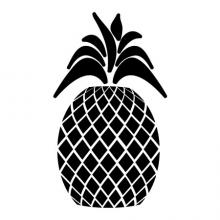 pineapple #1 wall quotes wall art vinyl decal tropical rainforest kitchen eat fruit crown island 