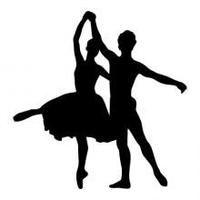 Couple Ballet Dancers wall quotes wall art wall decal dance tutu 