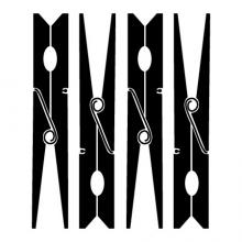 4 Large clothespins wall quotes vinyl lettering wall decal home decor vinyl stencil laundry air dry clothesline hang your laundry to dry