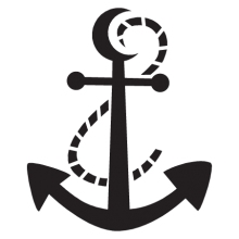 Rope and anchor wall decal