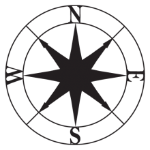 Compass wall decal