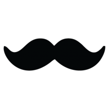 mustache wall decal