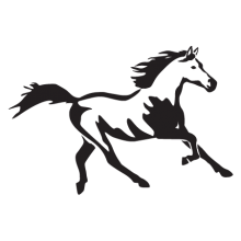 Running horse wall decal