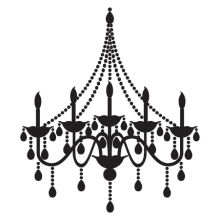 chandelier wall decal