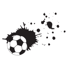 soccer ball splatter wall decal