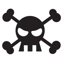 skull & crossbones wall decal