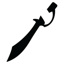 short sword wall decal