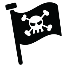 pirate flag wall decal
