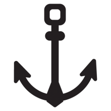 Square prong anchor wall decal