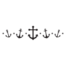 Anchors & Stars wall decal