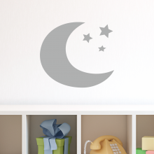 Crescent moon with 3 Stars