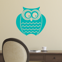 Funky Owl with chevron stomach