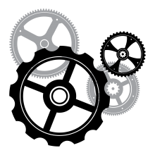 set of 4 gears decals