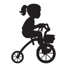 little girl riding trike