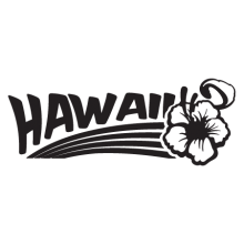 hawaii hibiscus wall art decal