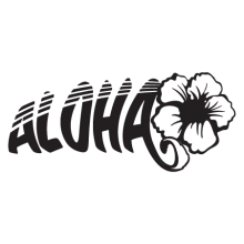 aloha hibiscus wall art decal