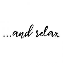 …and relax wall quotes vinyl lettering wall decal home decor bathroom spa washroom zen yoga retreat calming