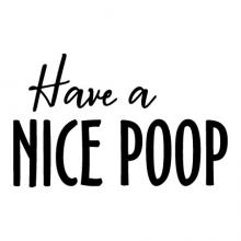 Have A Nice Poop wall quotes vinyl lettering wall decal home decor bath bathroom washroom restroom funny humor toilet