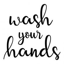 Wash your hands  wall quotes wall decal home decor vinyl lettering bathroom bath washroom covid 