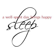 A Well-Spent Day Brings Happy Sleep - two colors - wall quotes decal