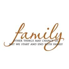 start and end with family wall decal