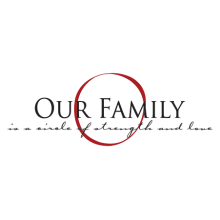 our family elegant wall decal