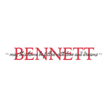 bennett family name design wall decal