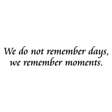 we remember moments simple wall decal