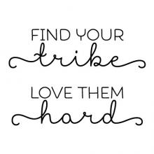 Find your tribe love them hard wall quotes vinyl lettering wall decal home decor vinyl stencil family children close friends coworkers