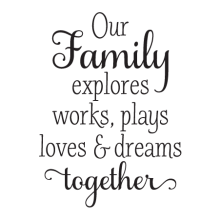 our family explores together wall decal