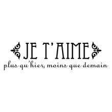 je t'aime art deco style wall decal