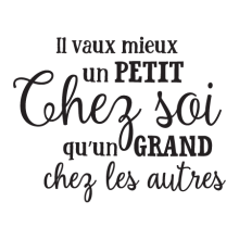 Wall Quotes™ Vinyl Decal Un Petit Chez Soi French 