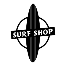 surf shop decal