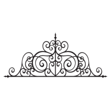 wrought iron headboard wall decal