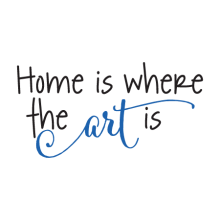 home is where the art is wall decal