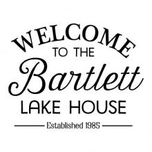 Welcome to the [Custom Name] Lake House / Established [Custom Date] wall quotes wall decal vinyl lettering home decor personalized family name cabin rustic vintage 