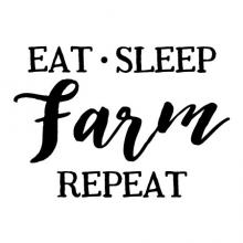 eat sleep farm repeat wall quotes vinyl lettering wall decal home decor farmhouse vintage