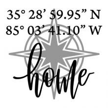 gps coordinates home with compass wall quotes vinyl lettering wall decal home decor vinyl stencil location home is where 