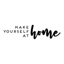 Make yourself at home wall quotes vinyl lettering wall decal home decor vinyl stencil house home stay home visitors entry sign