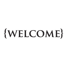 {welcome} wall quote decal