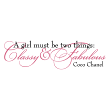 classy and fabulous two colors wall decal