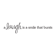 laugh is a smile wall decal