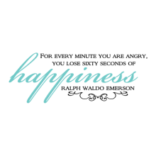 happiness emerson wall decal