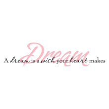 a dream is a wish wall decal