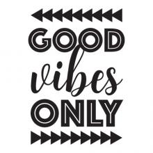 Good Vibes Only wall quotes vinyl lettering wall decal trendy arrows triangle script dorm