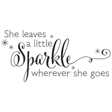 She Leaves A Sparkle Wherever She Goes