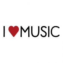 I (heart) music wall quotes vinyl lettering wall decal songs sing piano love music