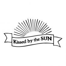 Kissed by the sun wall quotes vinyl lettering wall decal home decor summer beach sun sunshine tan lake outdoors