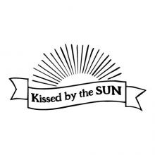 Kissed by the sun wall quotes vinyl lettering wall decal home decor summer beach sun sunshine tan lake outdoors