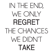 Wall Quotes™ Vinyl Decal Regret The Chances